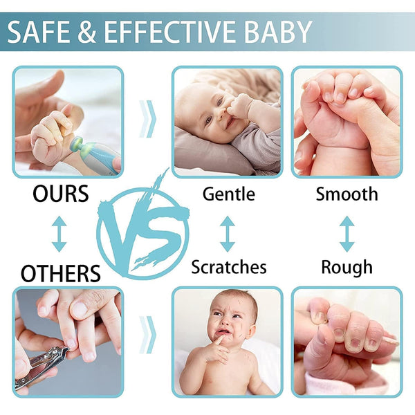 Baby Electric Nail Trimmer with LED Light | Gentle Nail Care for Newborns 0-1 Year & Infants
